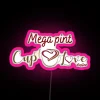 Bright colorful customizable RGB LED heart shaped neon wall decoration
