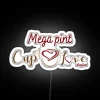 Vibrant neon sign featuring a gigantic heart filled with colorful love.