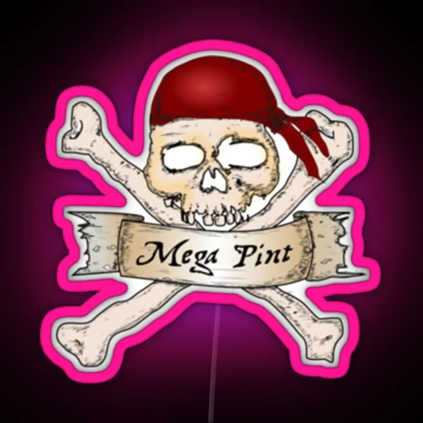 A Mega Pint Cup RGB Neon Sign