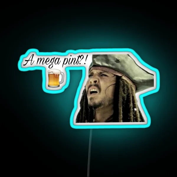 A Mega Pint Johnny Depp RGB Neon Sign