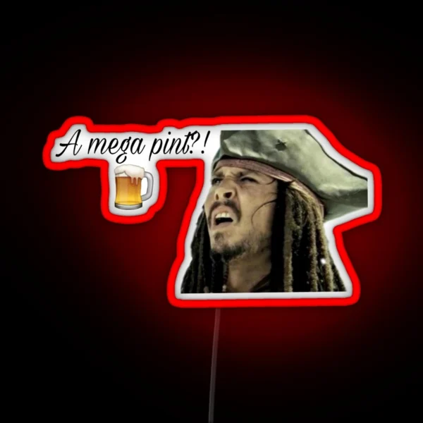 A Mega Pint Johnny Depp RGB Neon Sign