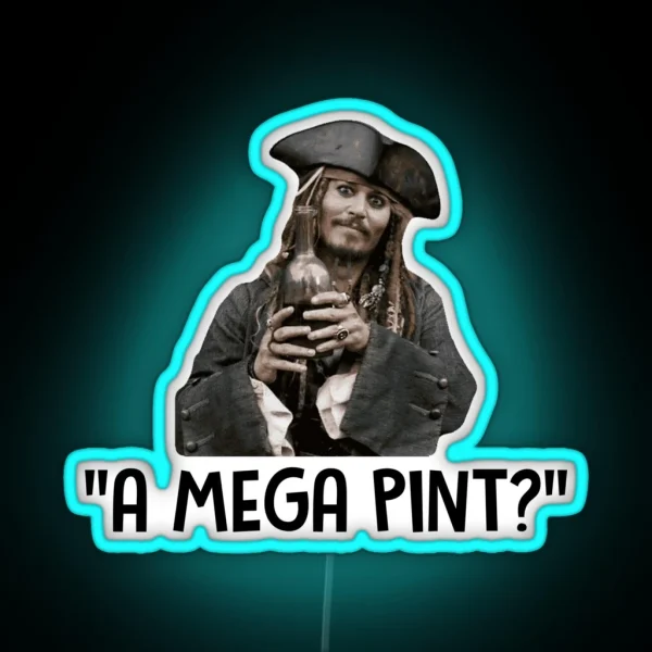 A Mega Pint Mega Pint Of Wine RGB Neon Sign