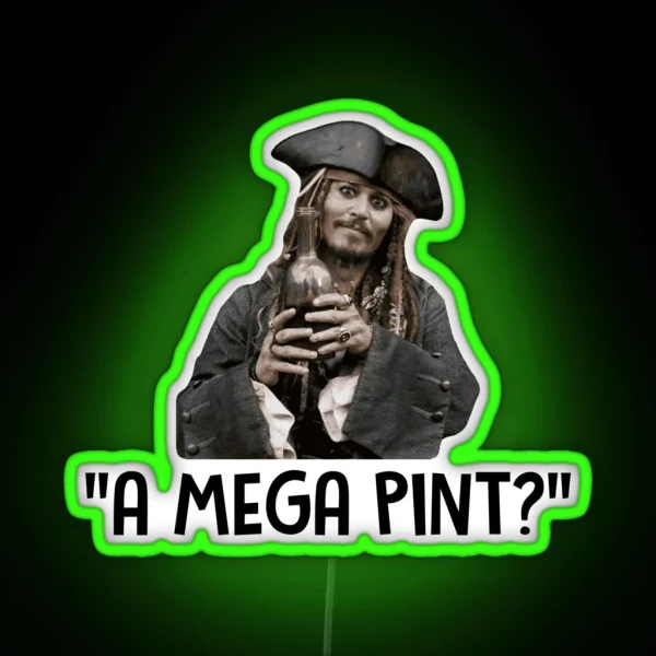 A Mega Pint Mega Pint Of Wine RGB Neon Sign
