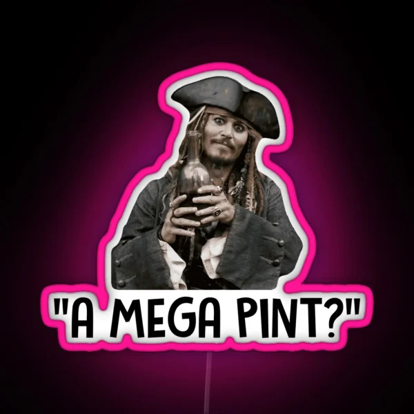 A Mega Pint Mega Pint Of Wine RGB Neon Sign