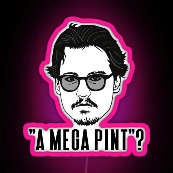 A Mega Pint Mega Pint Of Wine RGB Neon Sign