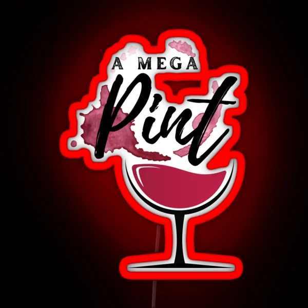 A Mega Pint Of Red Wine Johnny Depp Funny Meme Isnt RGB Neon Sign