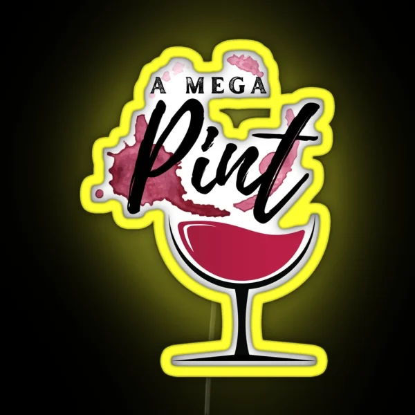 A Mega Pint Of Red Wine Johnny Depp Funny Meme Isnt RGB Neon Sign