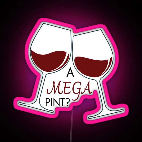 A Mega Pint Of Red Wine Johnny Depp RGB Neon Sign