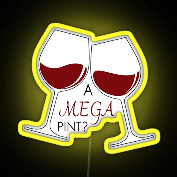 A Mega Pint Of Red Wine Johnny Depp RGB Neon Sign