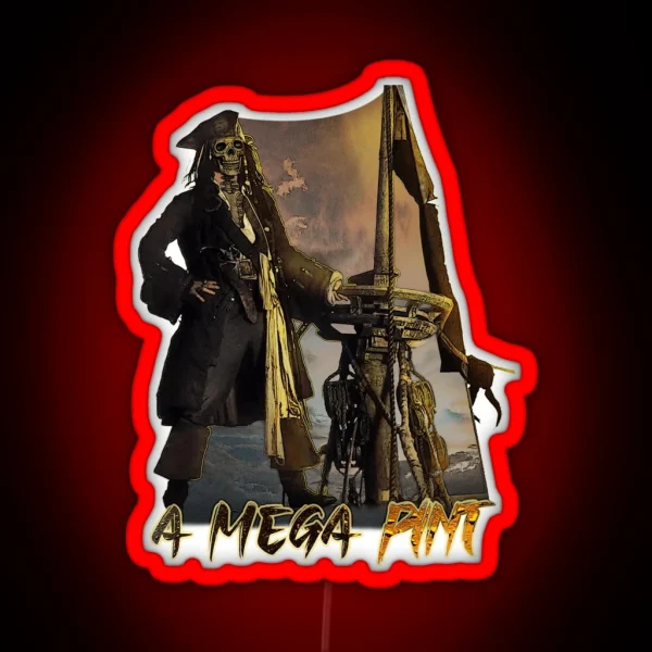 A Mega Pint Pirate A Mega Pint Johnny Mega Pint RGB Neon Sign