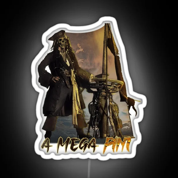 A Mega Pint Pirate A Mega Pint Johnny Mega Pint RGB Neon Sign