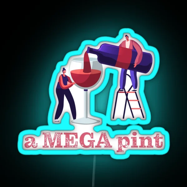 A Mega Pint RGB Neon Sign