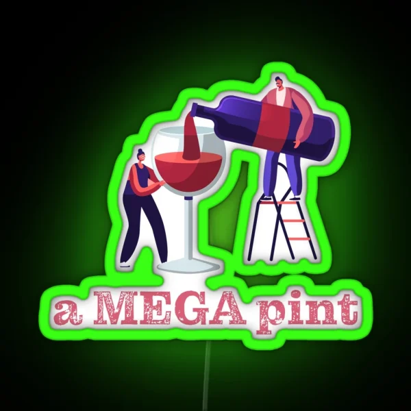 A Mega Pint RGB Neon Sign
