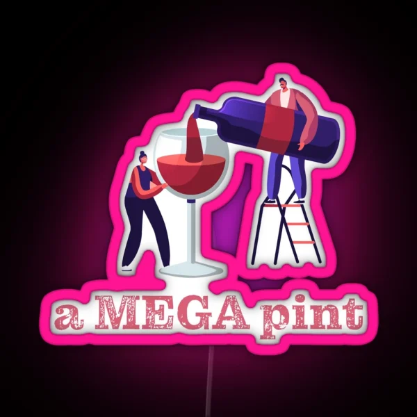 A Mega Pint RGB Neon Sign