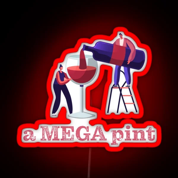 A Mega Pint RGB Neon Sign