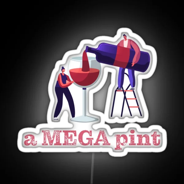 A Mega Pint RGB Neon Sign