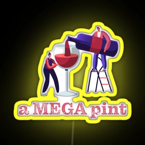 A Mega Pint RGB Neon Sign