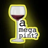 Vibrant RGB LED light show in pint glass design sign