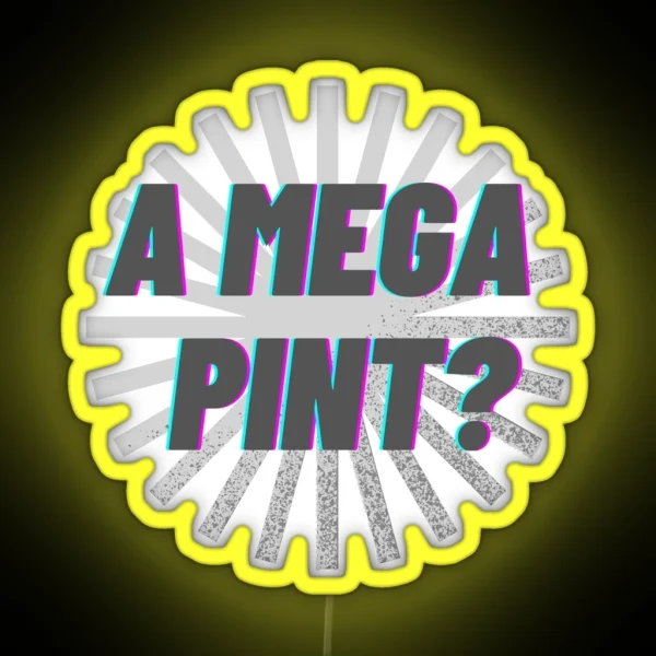 A Mega Pint RGB Neon Sign