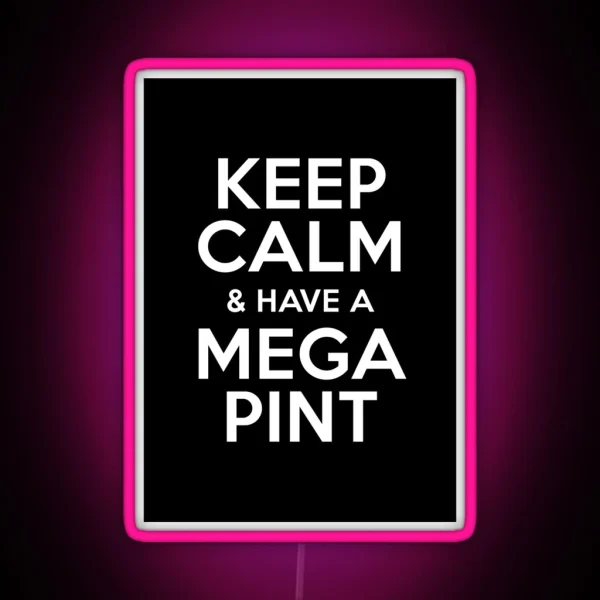 A Mega Pint RGB Neon Sign
