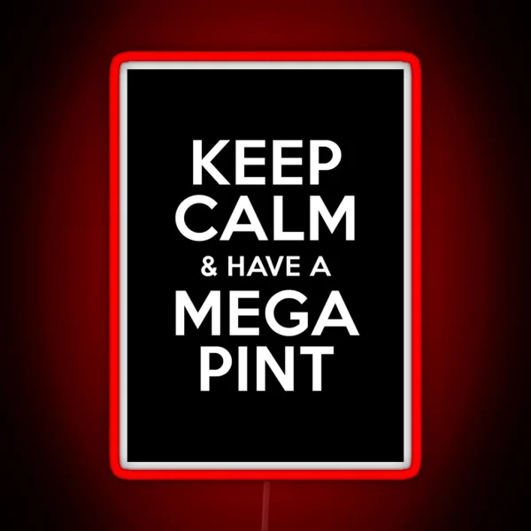 A Mega Pint RGB Neon Sign
