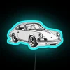 A Minimalist Porsche Illustration RGB Neon Sign - Image 3