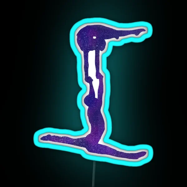 A Mixed Pair Doing High Hand Overarch RGB Neon Sign