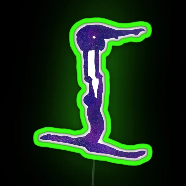 A Mixed Pair Doing High Hand Overarch RGB Neon Sign