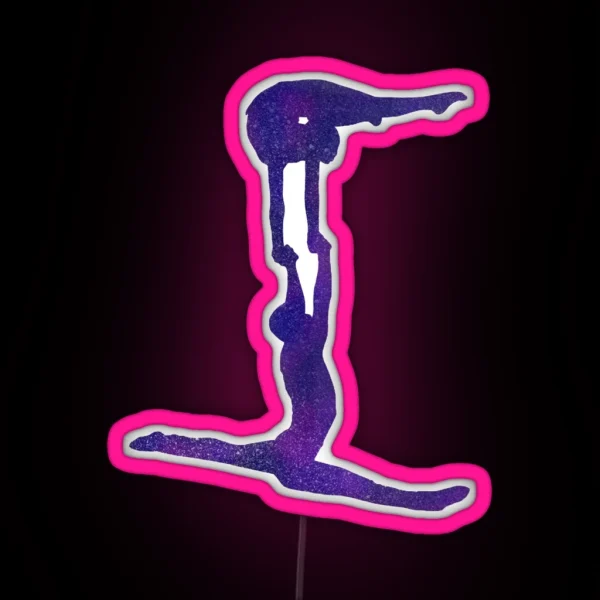 A Mixed Pair Doing High Hand Overarch RGB Neon Sign