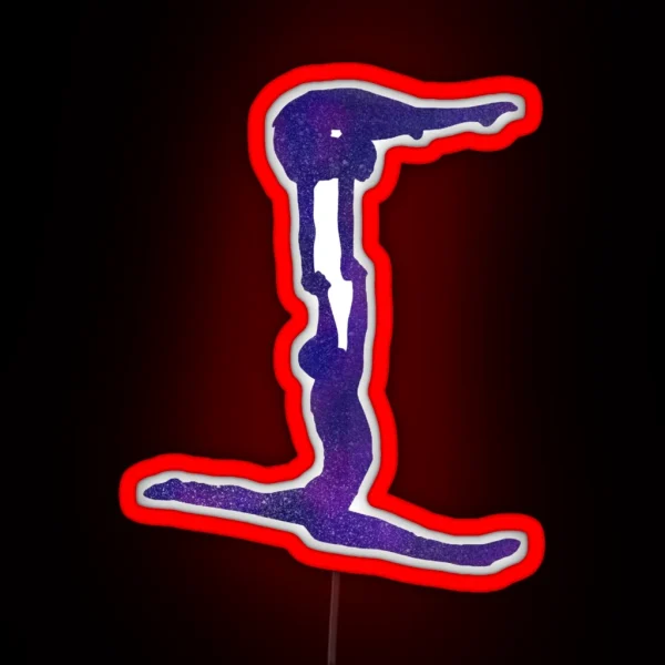 A Mixed Pair Doing High Hand Overarch RGB Neon Sign