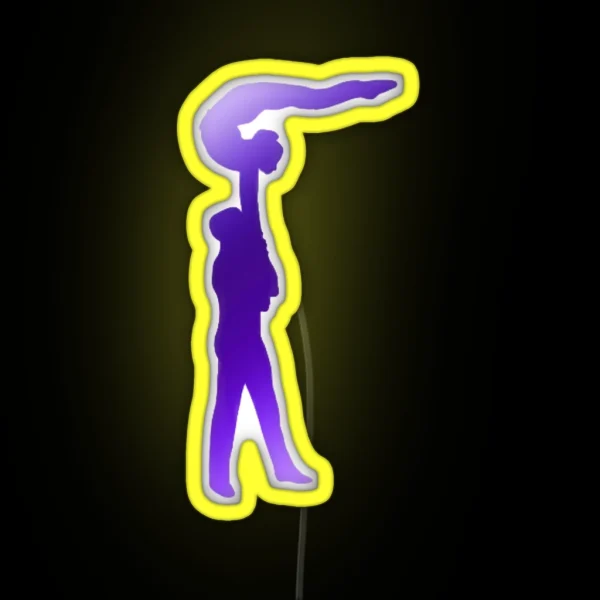 A Mixed Pair Doing Low Hand Overarch RGB Neon Sign