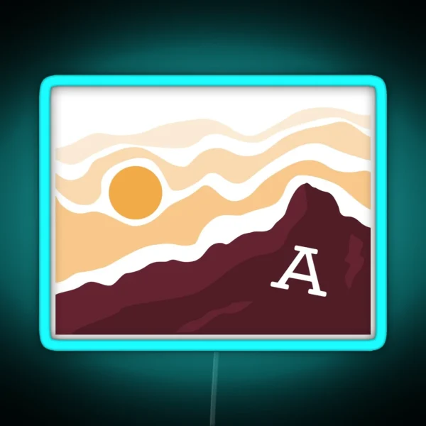 A Mountain Sunset RGB Neon Sign