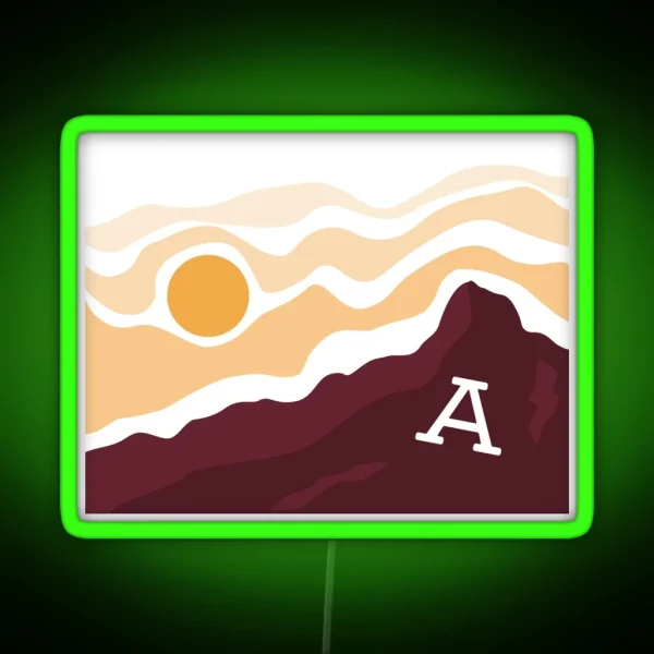 A Mountain Sunset RGB Neon Sign