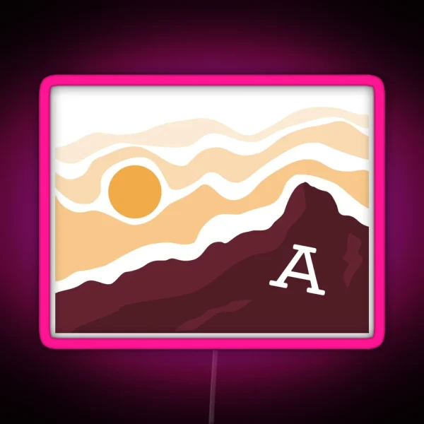 A Mountain Sunset RGB Neon Sign