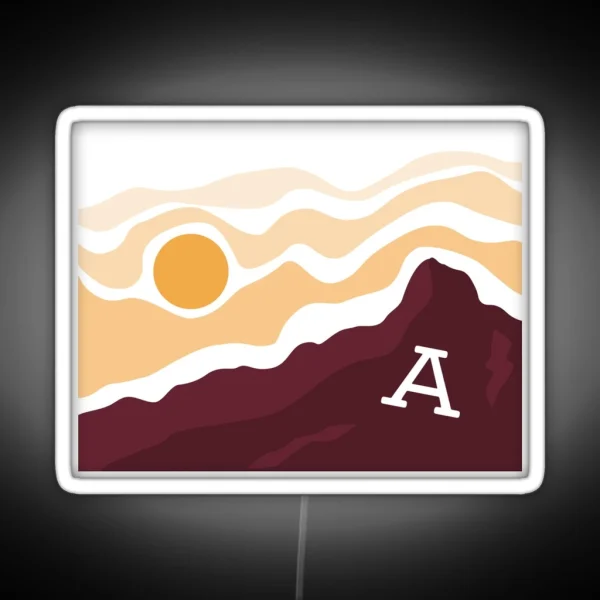A Mountain Sunset RGB Neon Sign