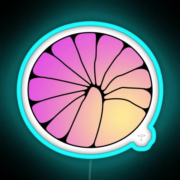 A Pleasing Roly Poly Rolled Up RGB Neon Sign