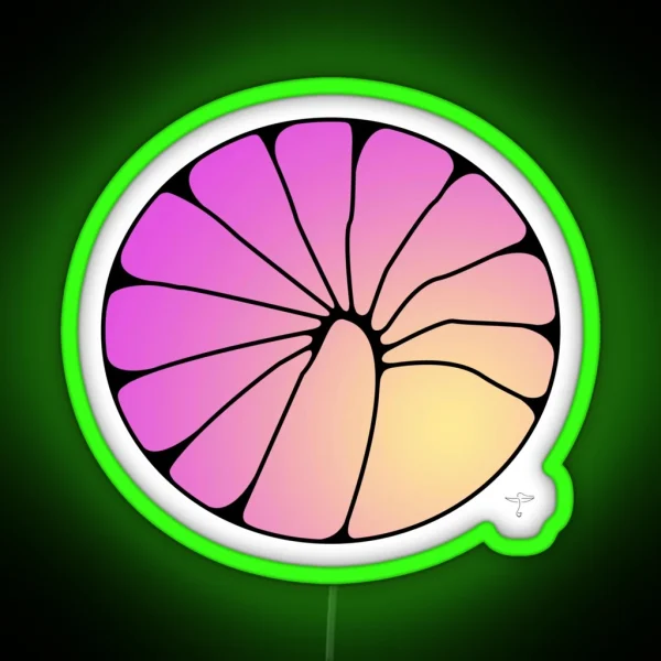 A Pleasing Roly Poly Rolled Up RGB Neon Sign
