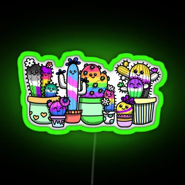 A Prickly Bunch RGB Neon Sign