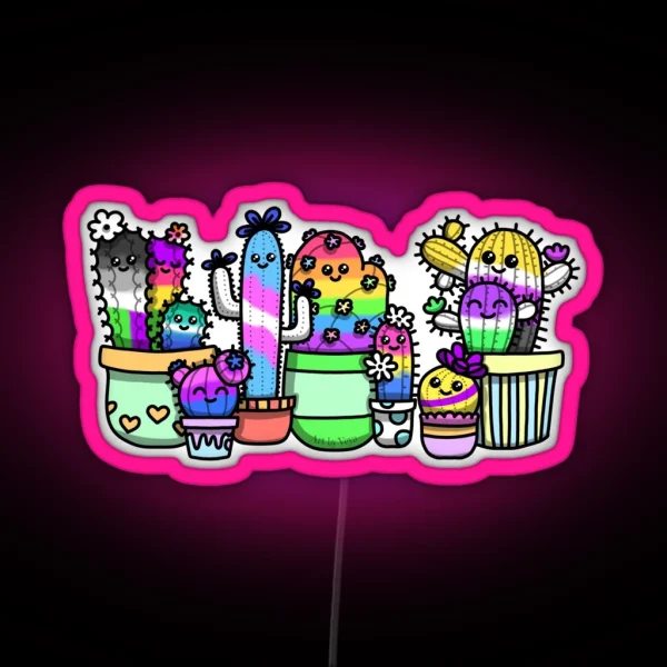A Prickly Bunch RGB Neon Sign