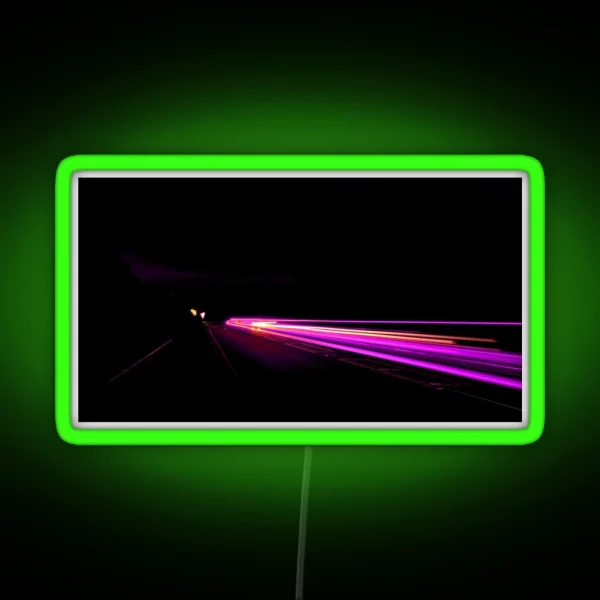A Purple Light Trail RGB Neon Sign