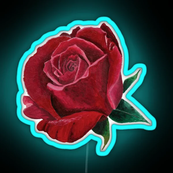 A Red Rose RGB Neon Sign