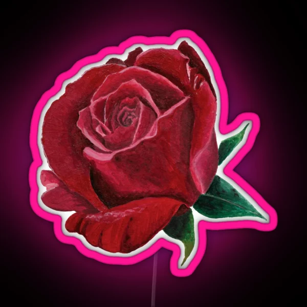 A Red Rose RGB Neon Sign