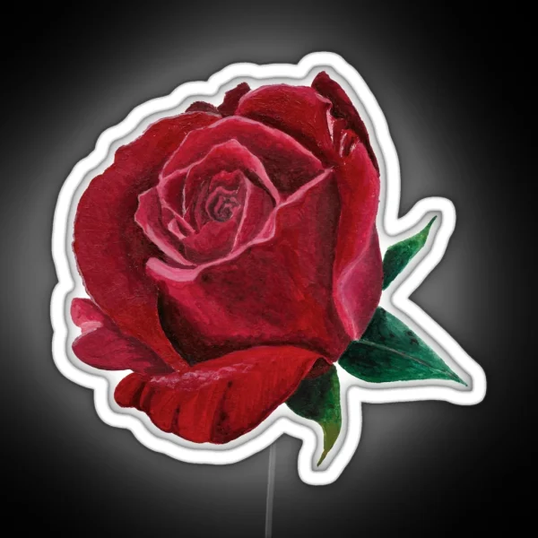 A Red Rose RGB Neon Sign