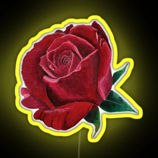 A Red Rose RGB Neon Sign