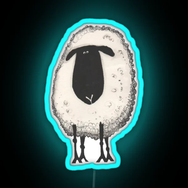 A Sheep Called Shirley Baa RGB Neon Sign