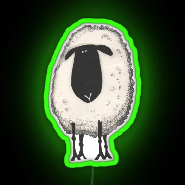 A Sheep Called Shirley Baa RGB Neon Sign