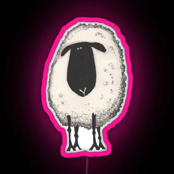 A Sheep Called Shirley Baa RGB Neon Sign
