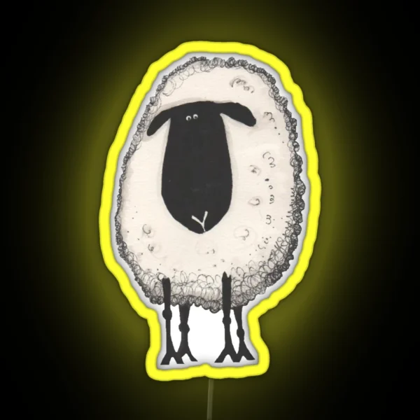 A Sheep Called Shirley Baa RGB Neon Sign