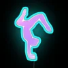 A Silhouette Of A Double Stag Handstand RGB Neon Sign - Image 3