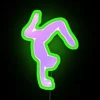 A Silhouette Of A Double Stag Handstand RGB Neon Sign - Image 4